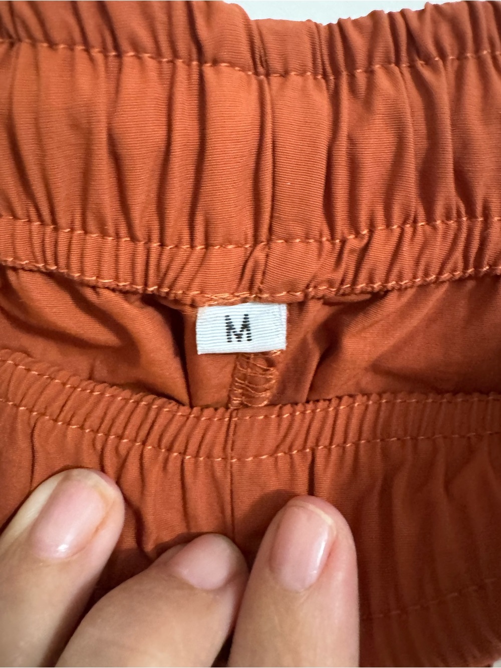 Lace-Trim Drawstring Shorts - Rust - Picture 4 of 4
